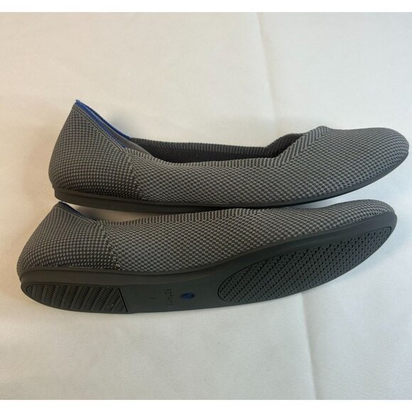 Rothy's Ballet Flats Grey Knit Size 9 Slip On Comfort Round Toe Ballerina Shoes - Picture 8 of 11